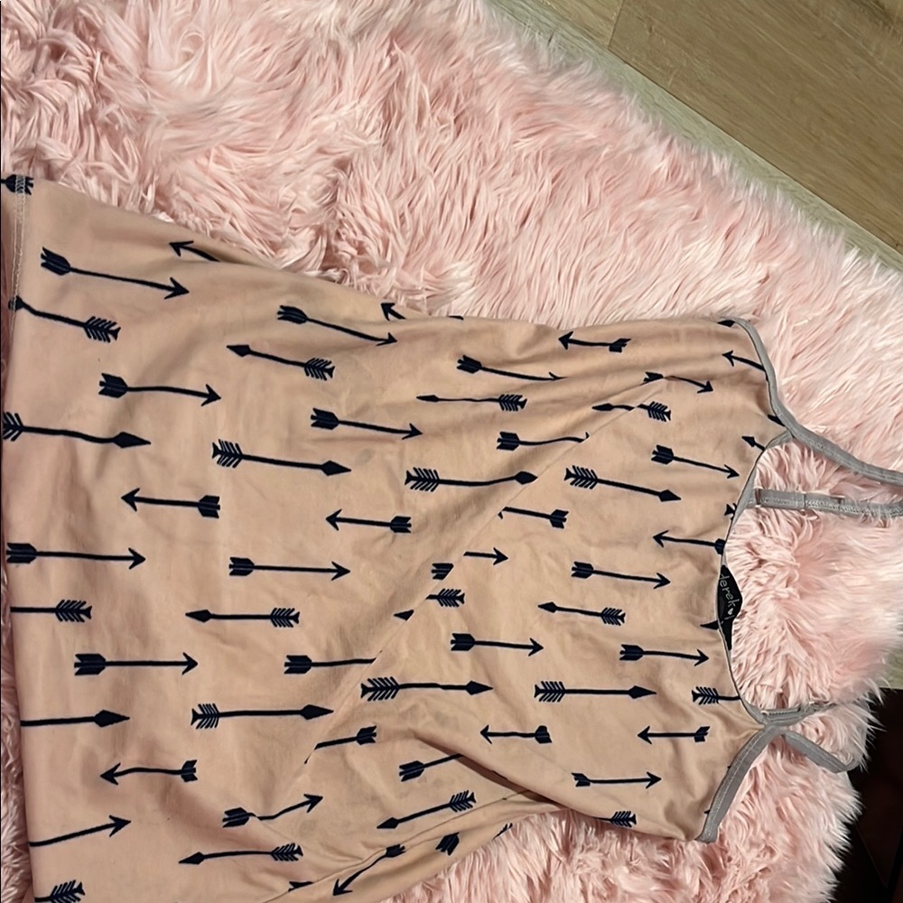 Pink Tank Top with Arrow Print